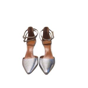 H by Halston Silver Heels with Ankle Strap